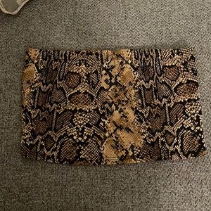 Snake skin tube top